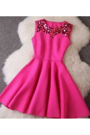 2024 Homecoming Dresses A Line Scoop Satin With Beads