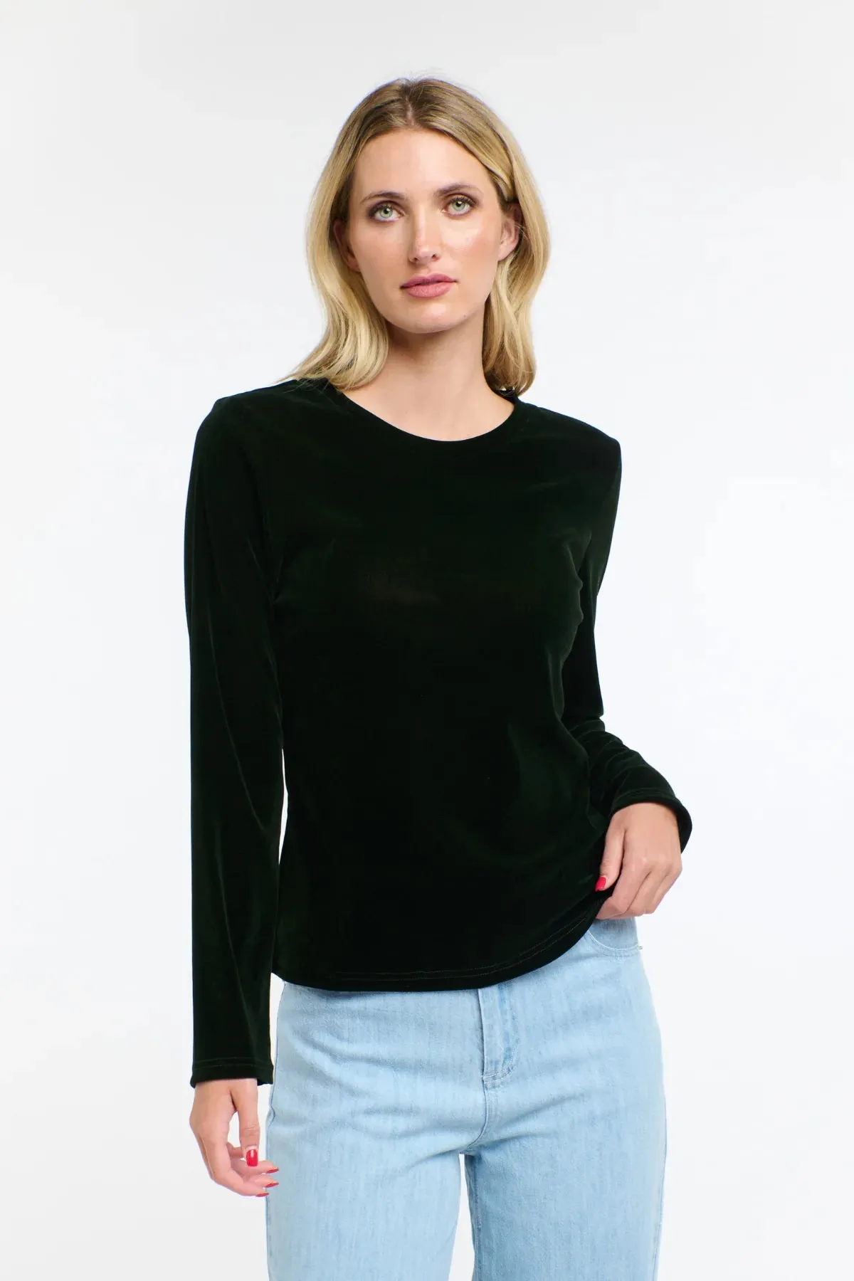 365 Days - Velvet Underground Top-Dark Green