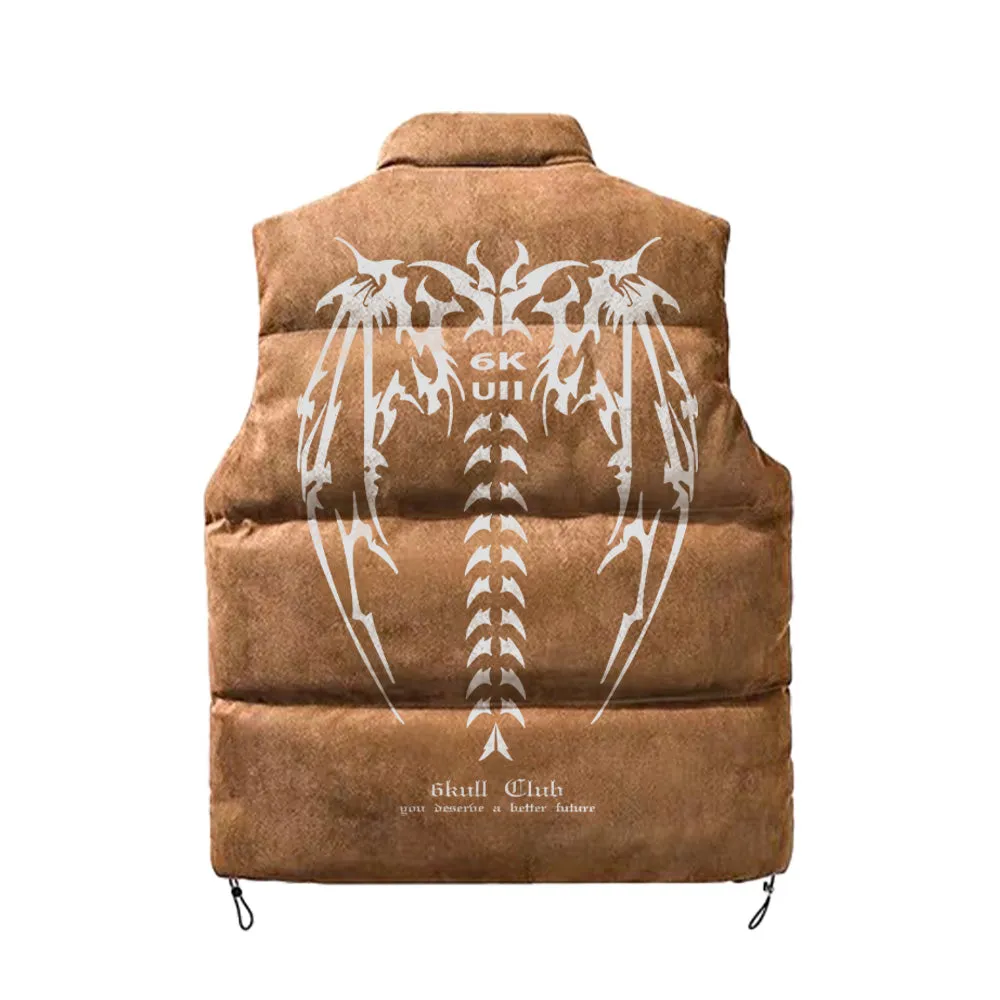 6Kull Bone Wing Suede Vest