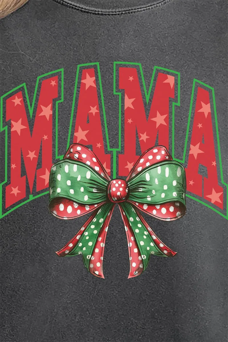 Arched Red And Green Mama Comfort Colors Adult Ring-Spun Cotton Tee