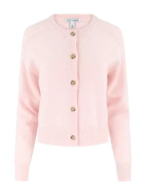 Autumn Cashmere Saddle Shoulder Cardigan in Rosebud