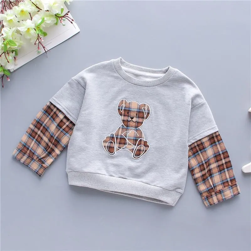 Bear Pattern Sweatshirts for Toddler Boy Wholesale Children's Clothing
