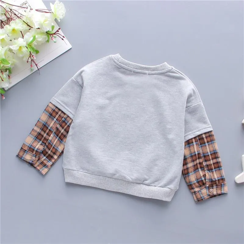 Bear Pattern Sweatshirts for Toddler Boy Wholesale Children's Clothing