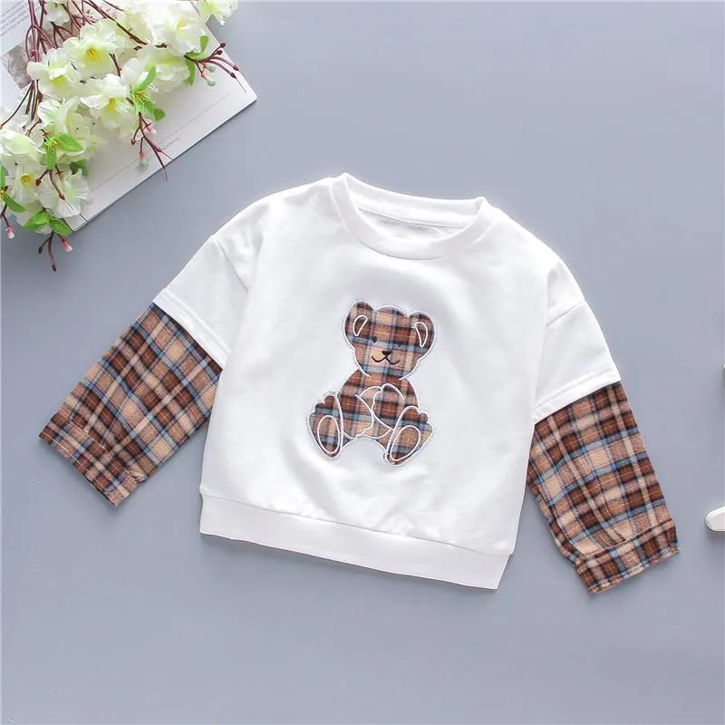 Bear Pattern Sweatshirts for Toddler Boy Wholesale Children's Clothing