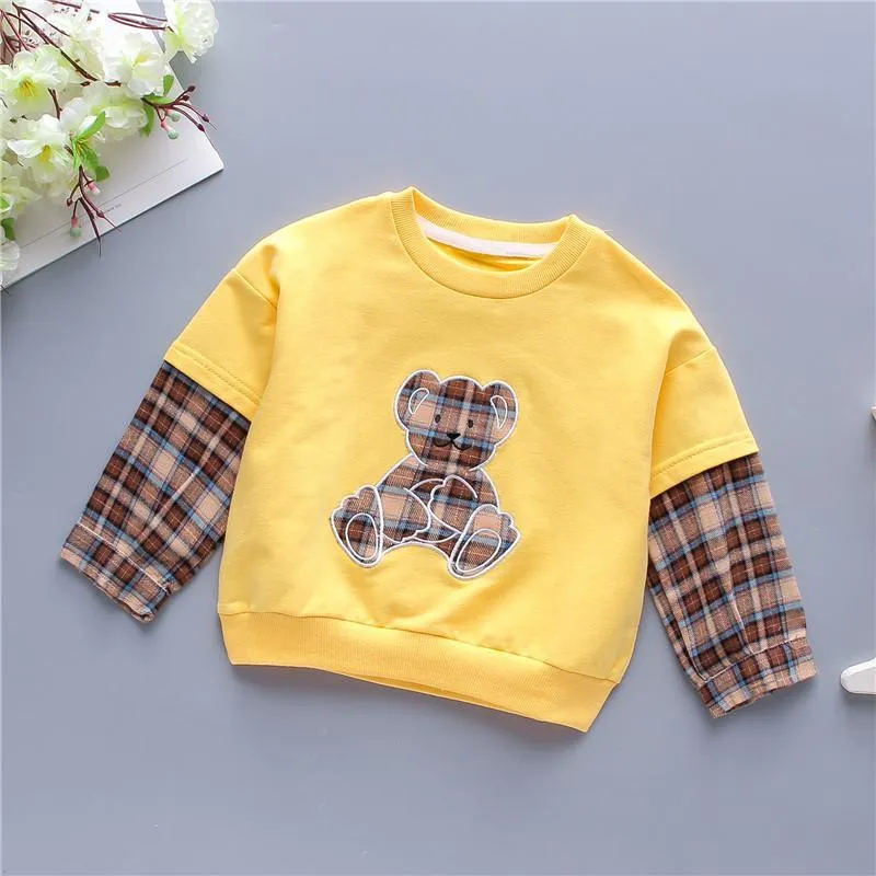Bear Pattern Sweatshirts for Toddler Boy Wholesale Children's Clothing