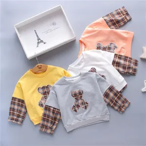 Bear Pattern Sweatshirts for Toddler Boy Wholesale Children's Clothing