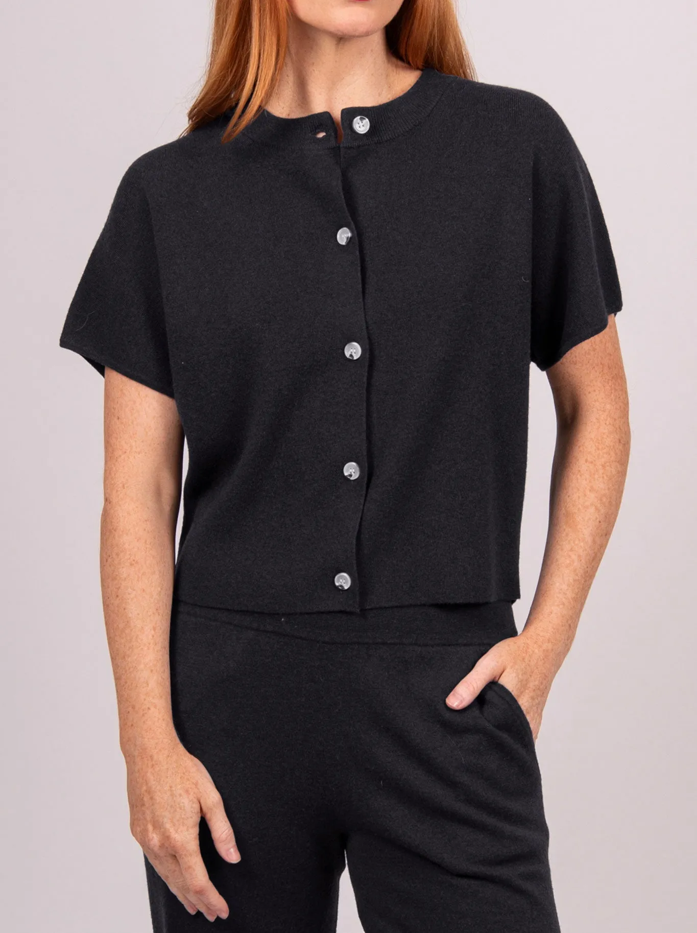 BRIDGE & LORD CROPPED BUTTON VEST