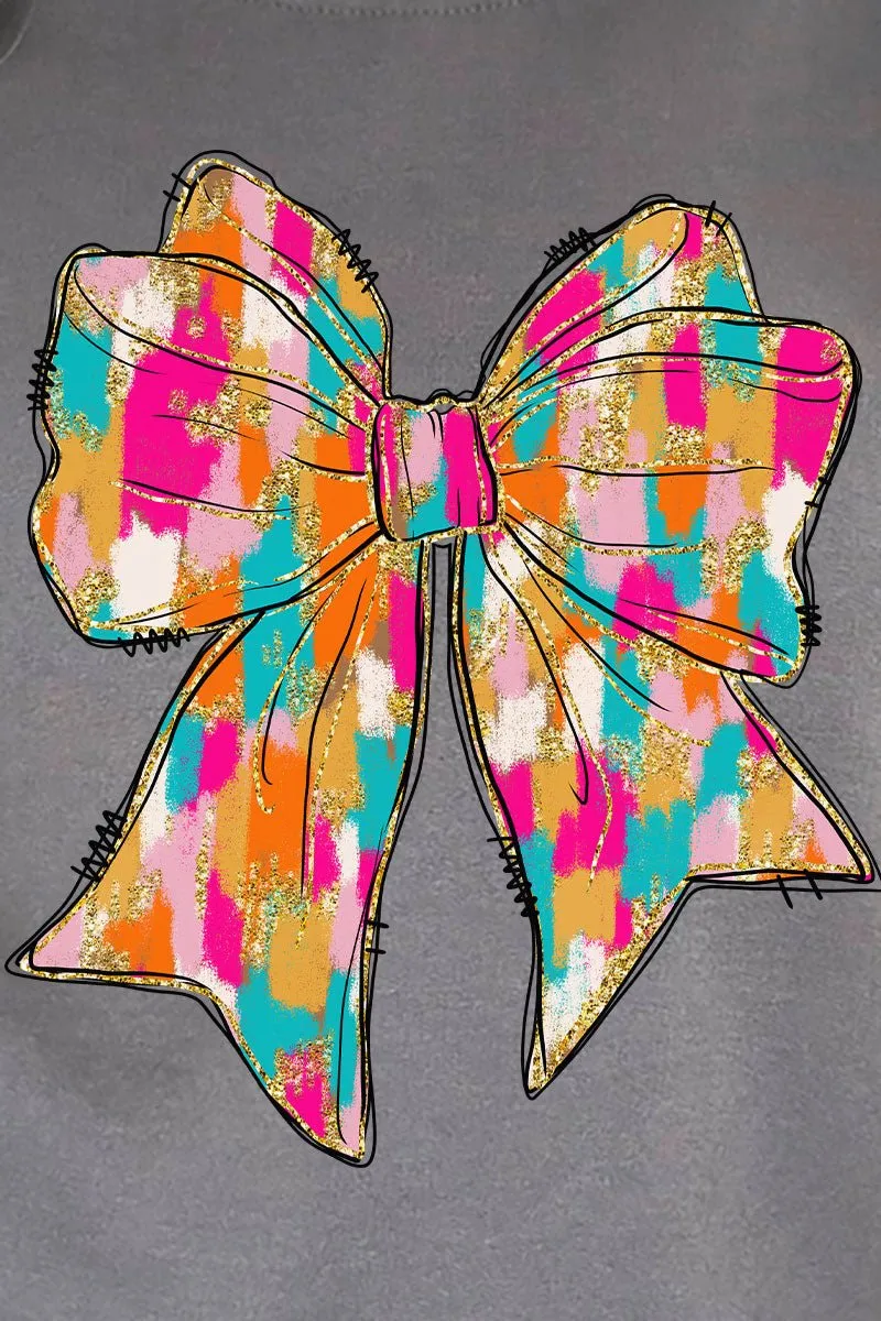 Brushed Colorful Coquette Bow Unisex NuBlend Crew Sweatshirt