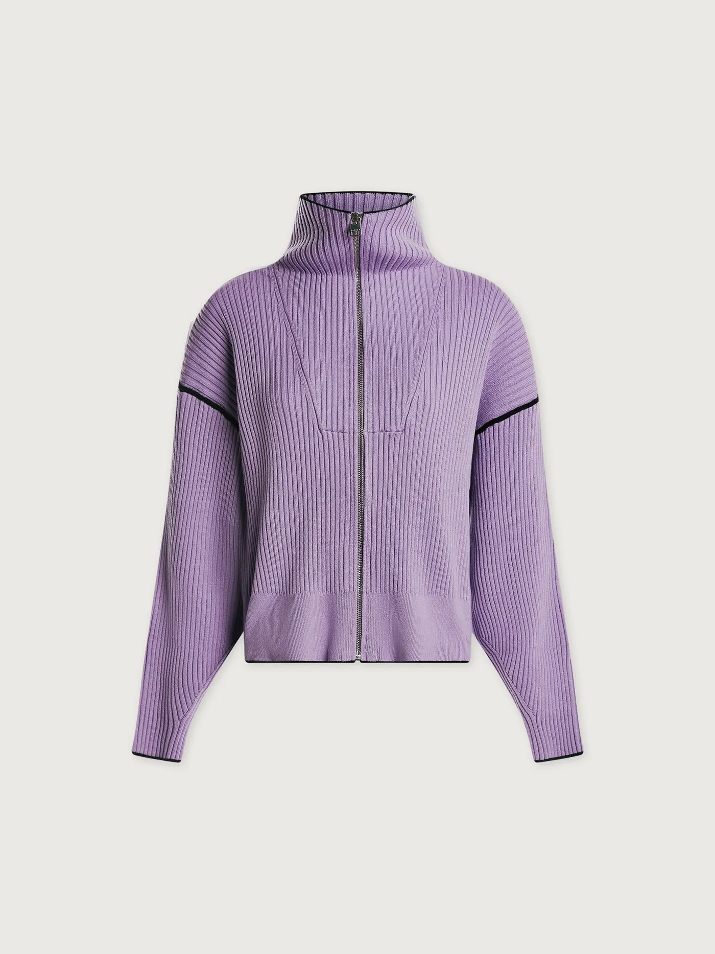 Carmen Zip-Through Rib Knit