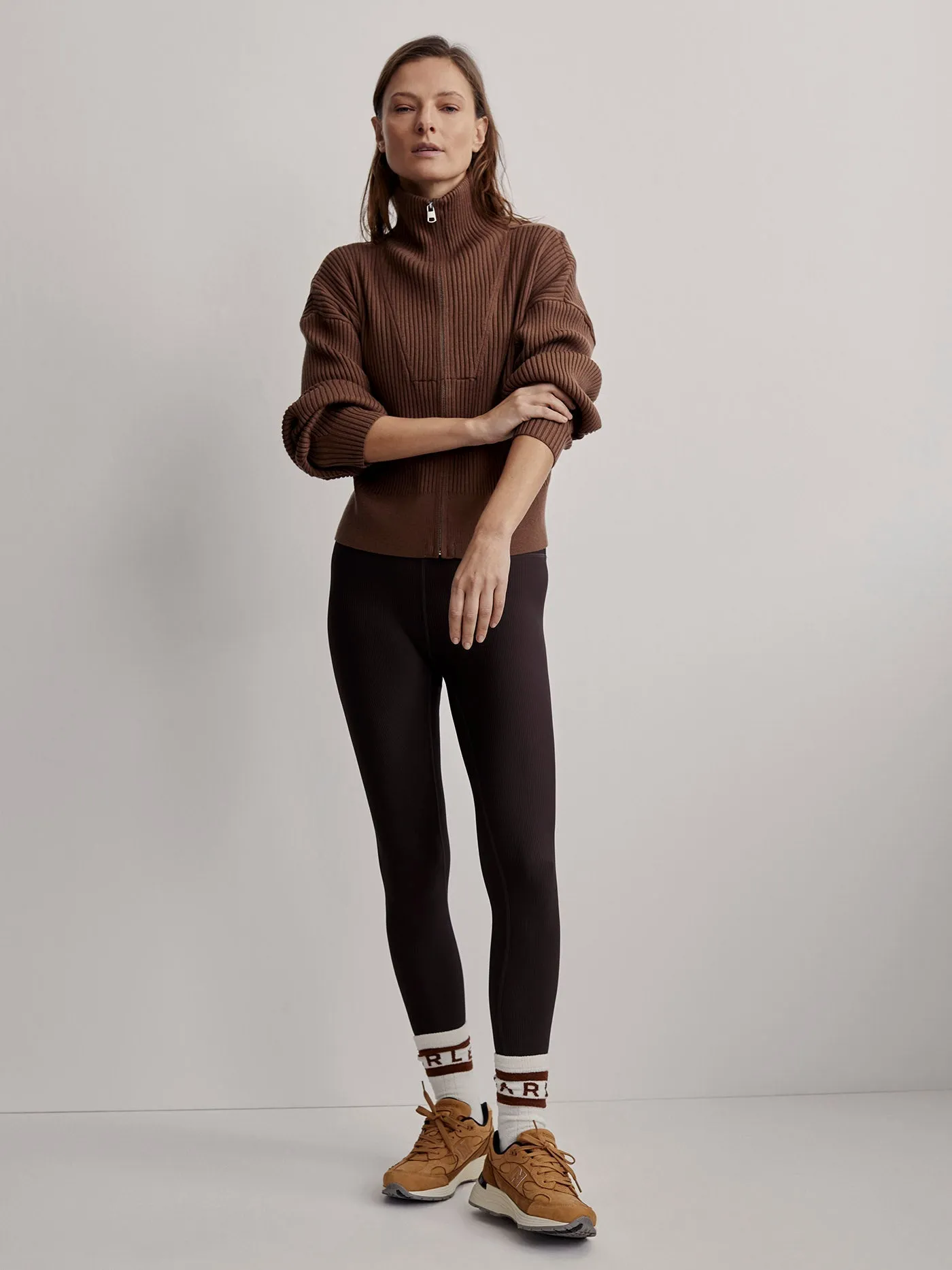 Carmen Zip-Through Rib Knit