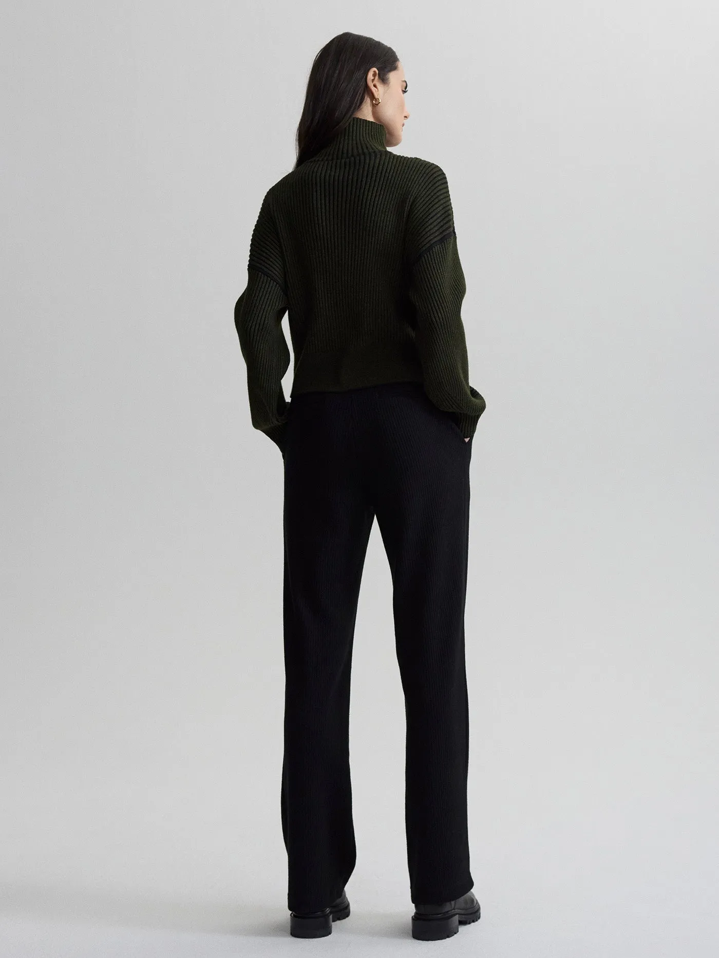 Carmen Zip-Through Rib Knit