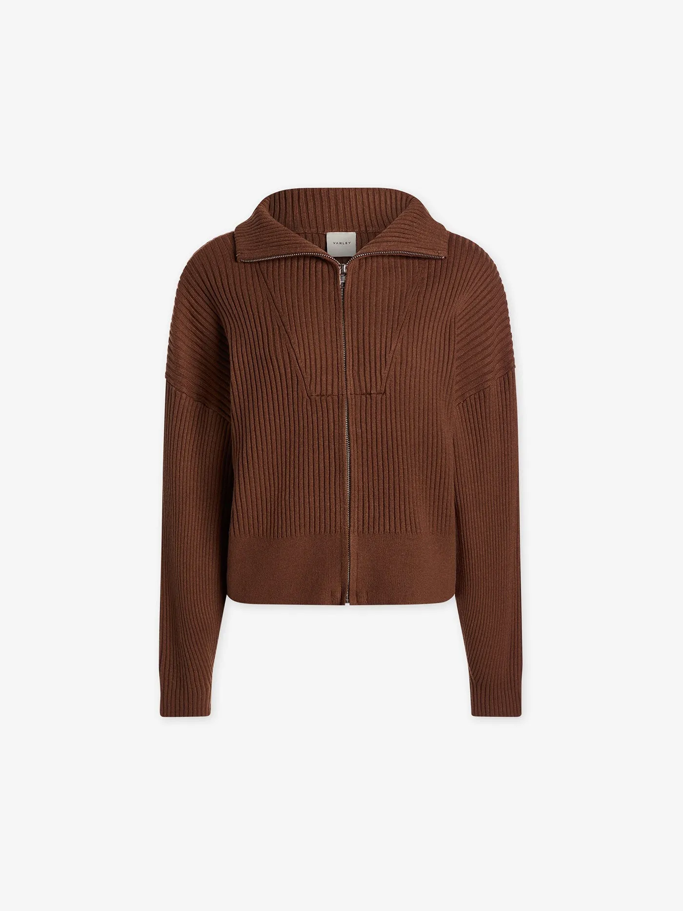 Carmen Zip-Through Rib Knit