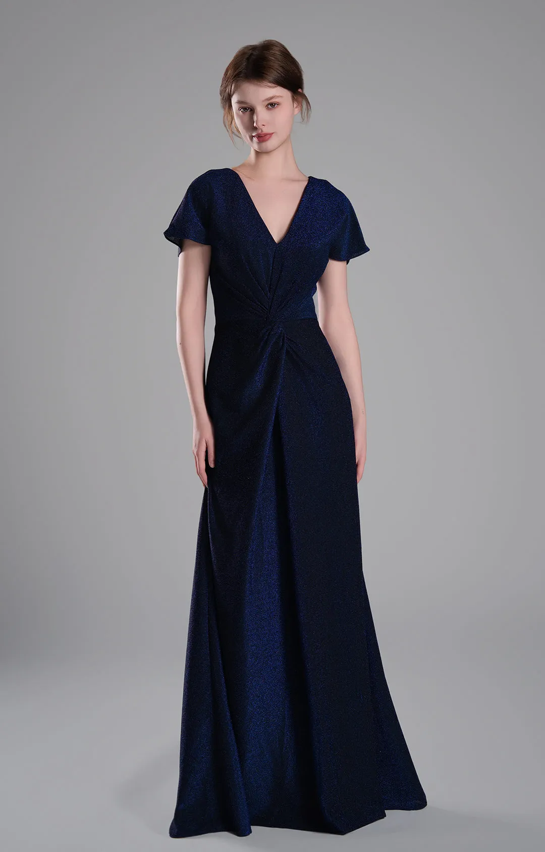 Chic Draped V-Neckline Twisted Waist A-line Dresses