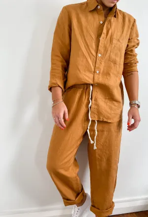 Clay French Linen Long Pants