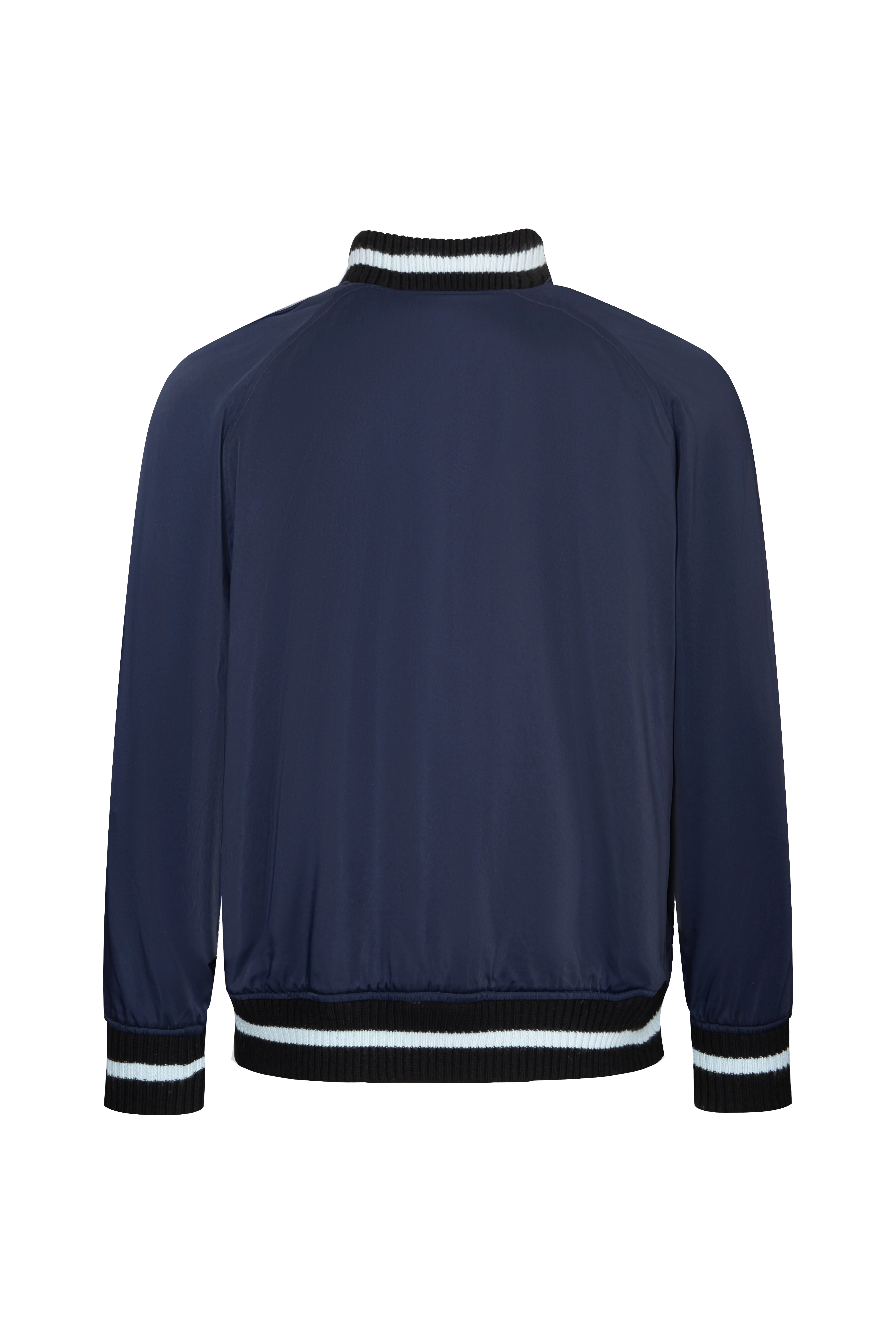 Contrast Lining Jersey Jacket