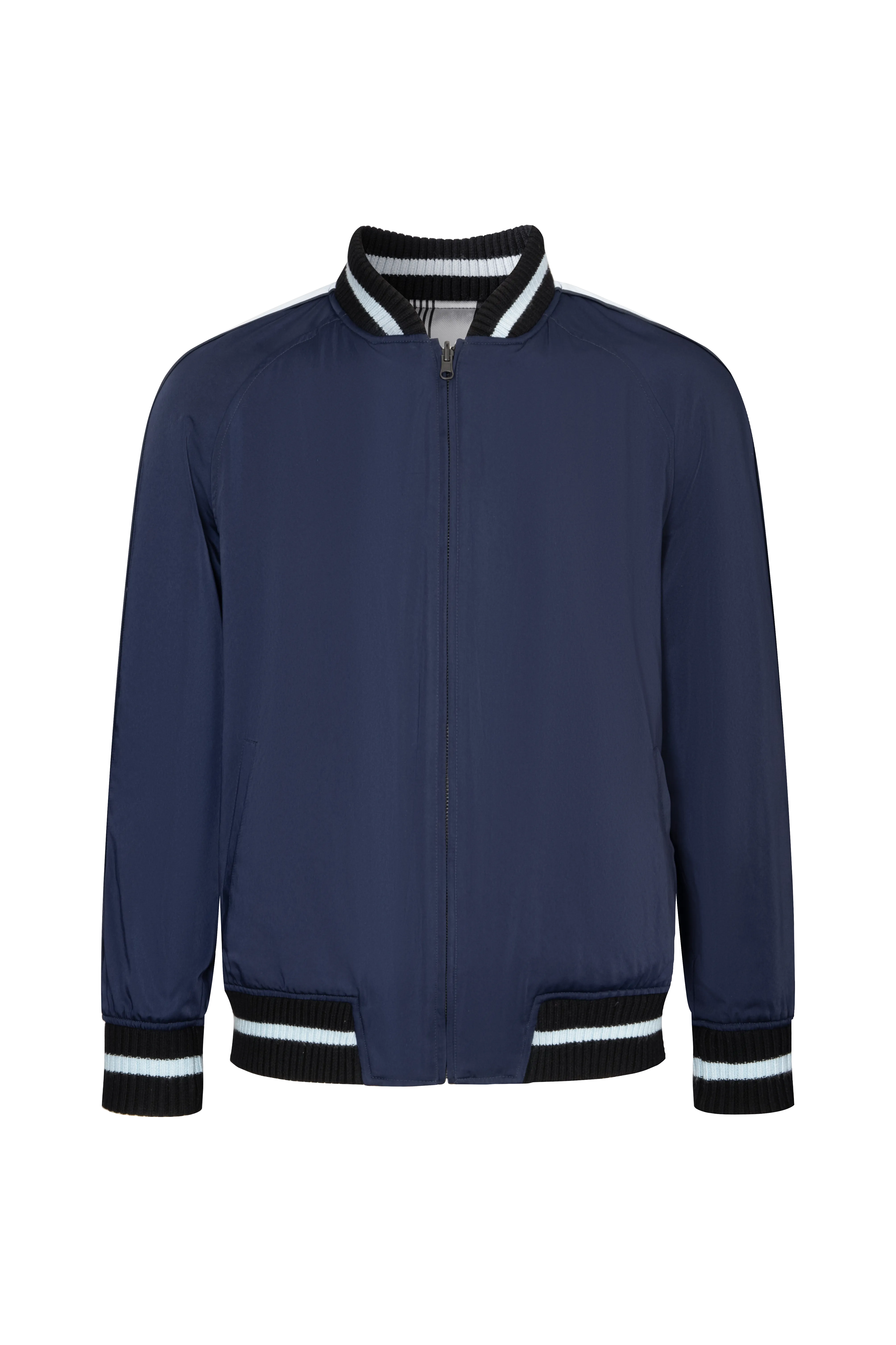 Contrast Lining Jersey Jacket