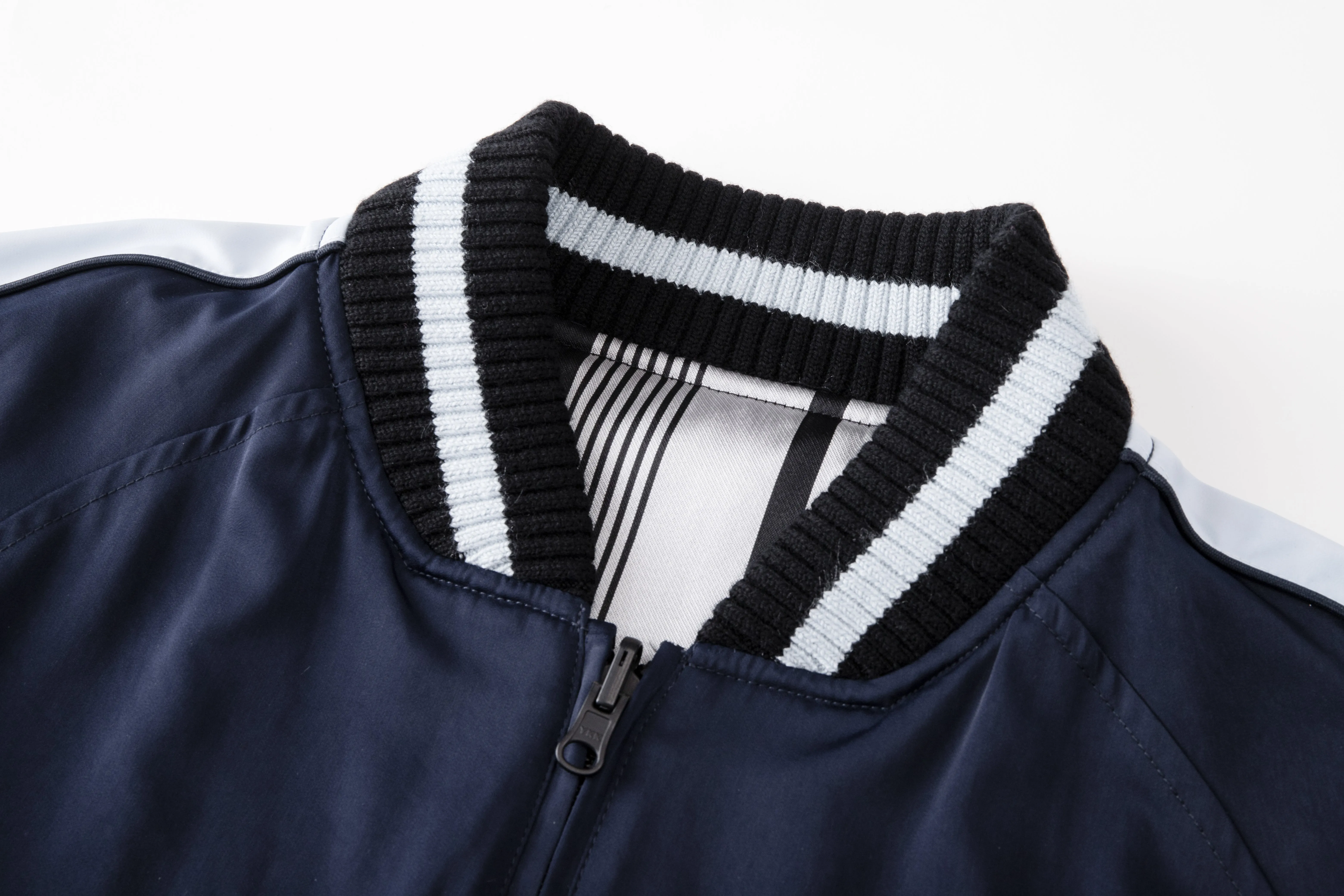 Contrast Lining Jersey Jacket