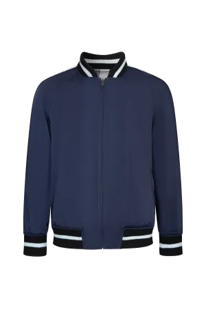 Contrast Lining Jersey Jacket