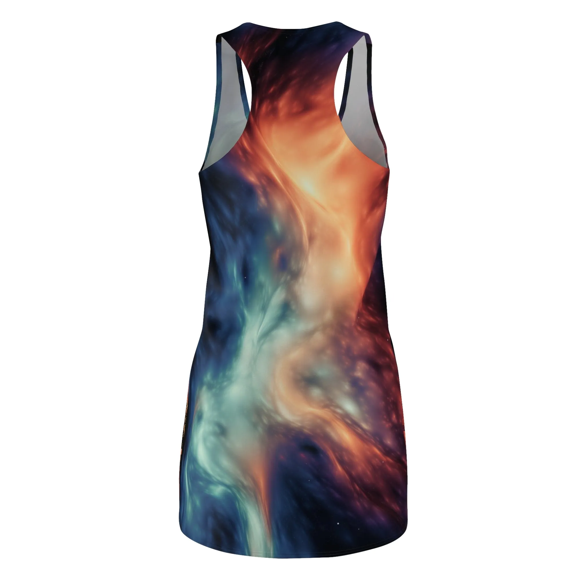 Cosmic Wave -  Women's Cut & Sew Racerback Dress (AOP)