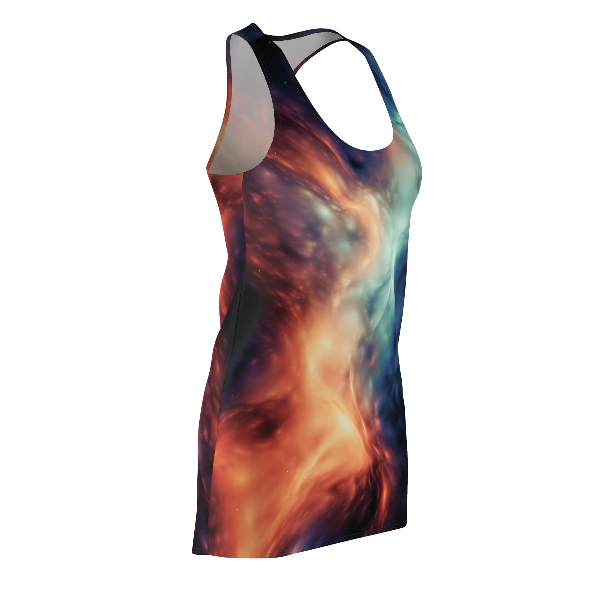 Cosmic Wave -  Women's Cut & Sew Racerback Dress (AOP)