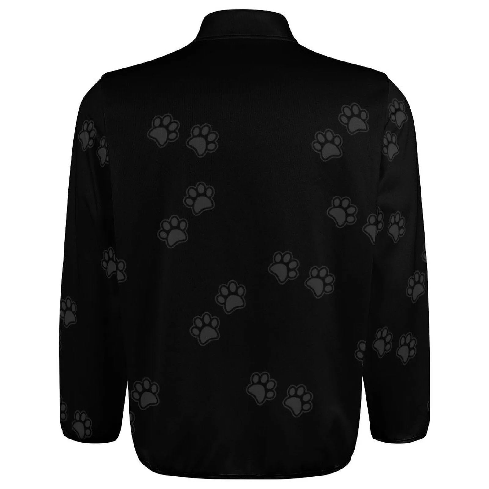 Custom Face Pet Dog Paw Print Loose Sweatshirts Personalized Men's Stand Collar Sweatshirts