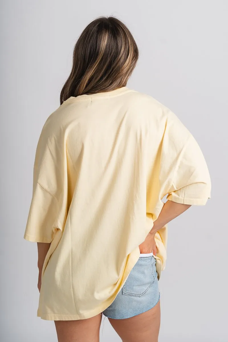 DayDreamer Weezer collage oversized tee yellow fizz