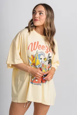 DayDreamer Weezer collage oversized tee yellow fizz