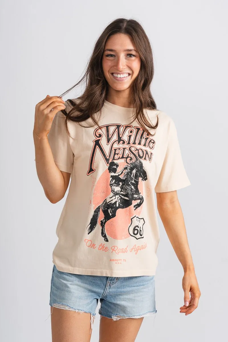 DayDreamer Willie Nelson Route 66 tee sand