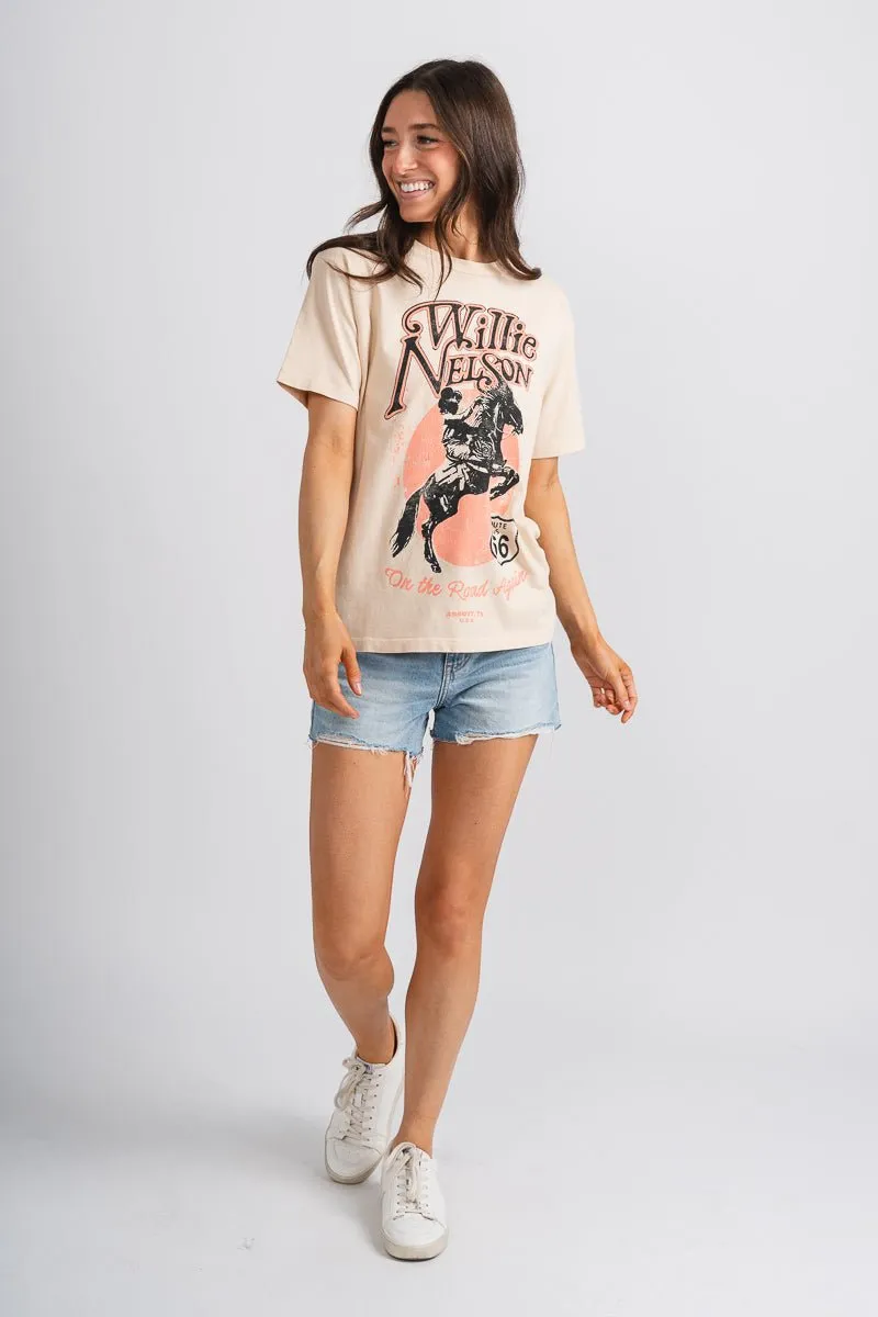 DayDreamer Willie Nelson Route 66 tee sand