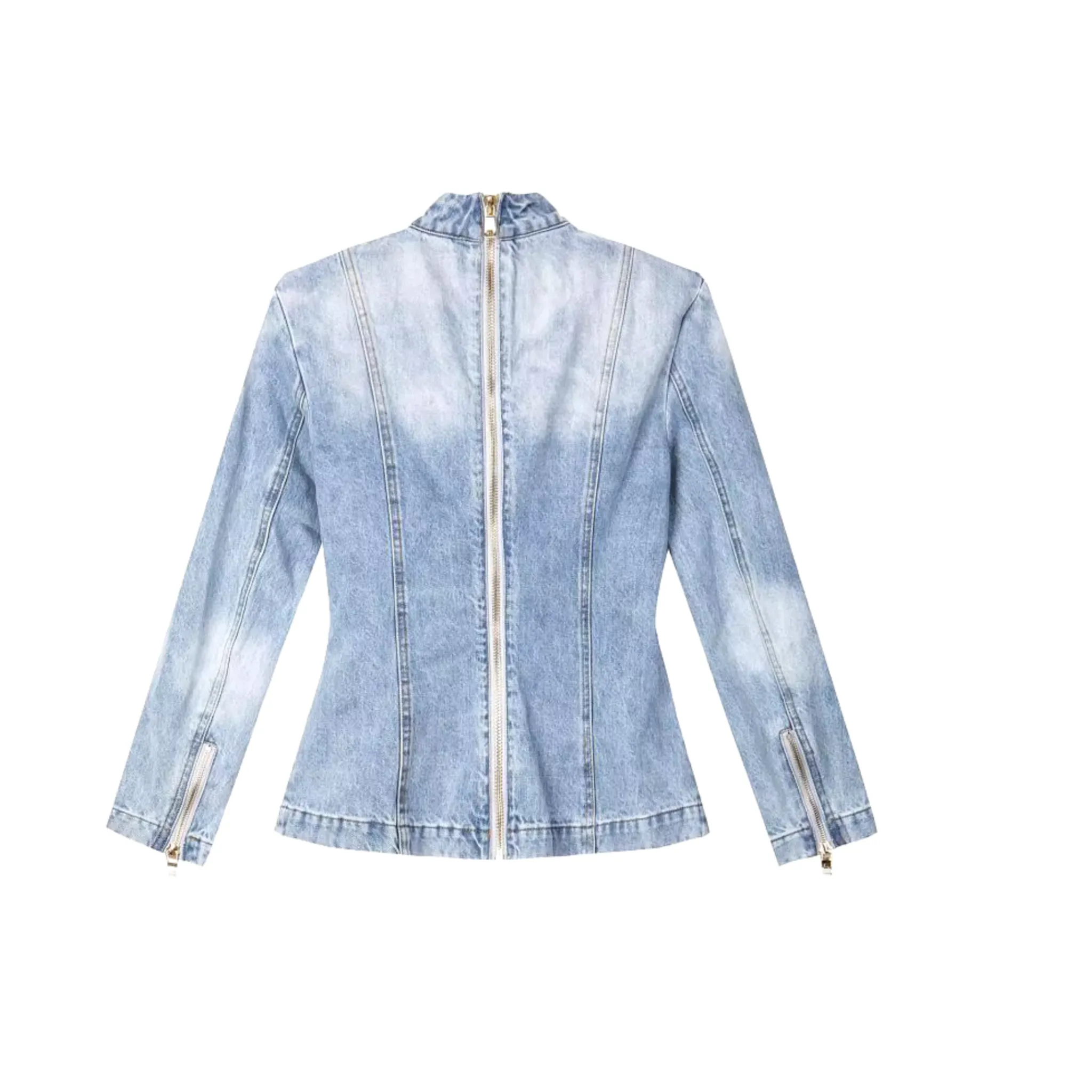 Denim Bow Blouse