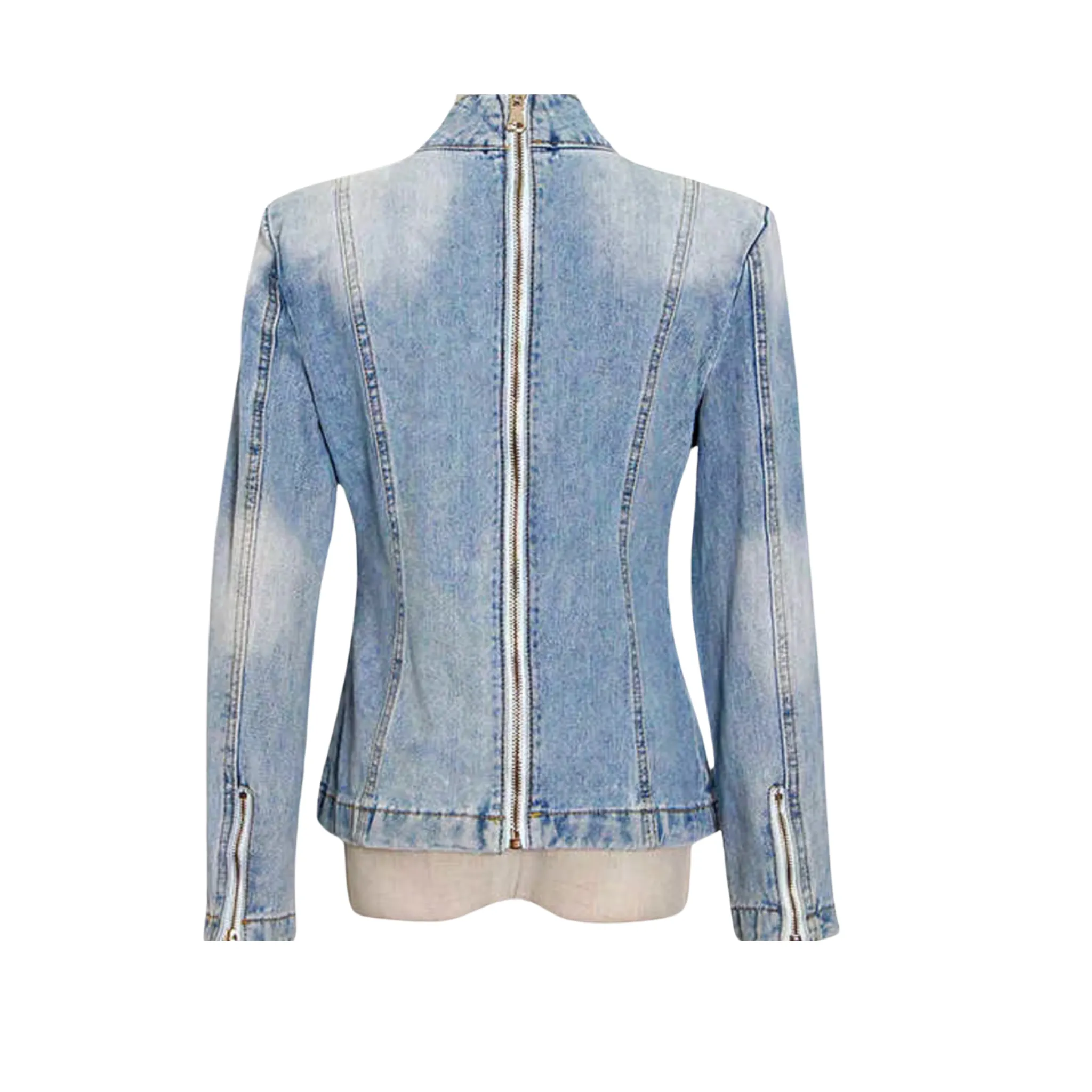 Denim Bow Blouse