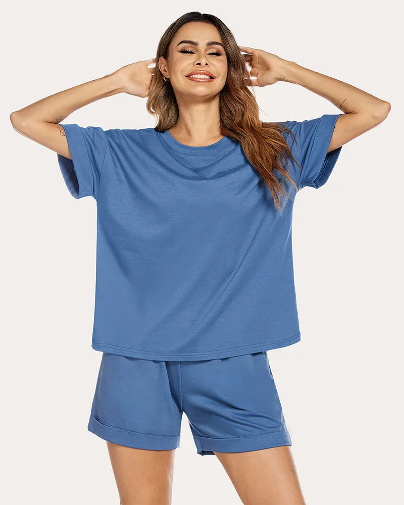 Ekouaer Womens Cotton Lounge Sets Soft Outfits (US Only)