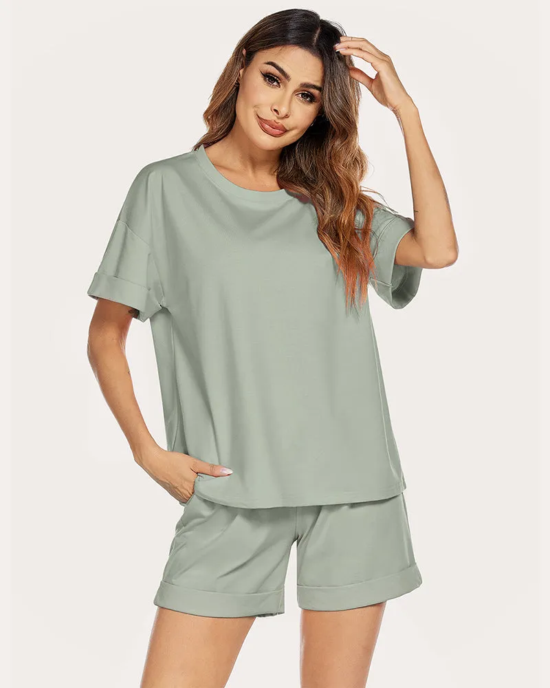 Ekouaer Womens Cotton Lounge Sets Soft Outfits (US Only)