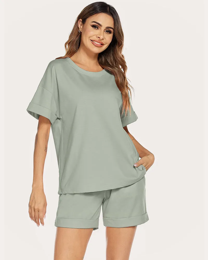 Ekouaer Womens Cotton Lounge Sets Soft Outfits (US Only)