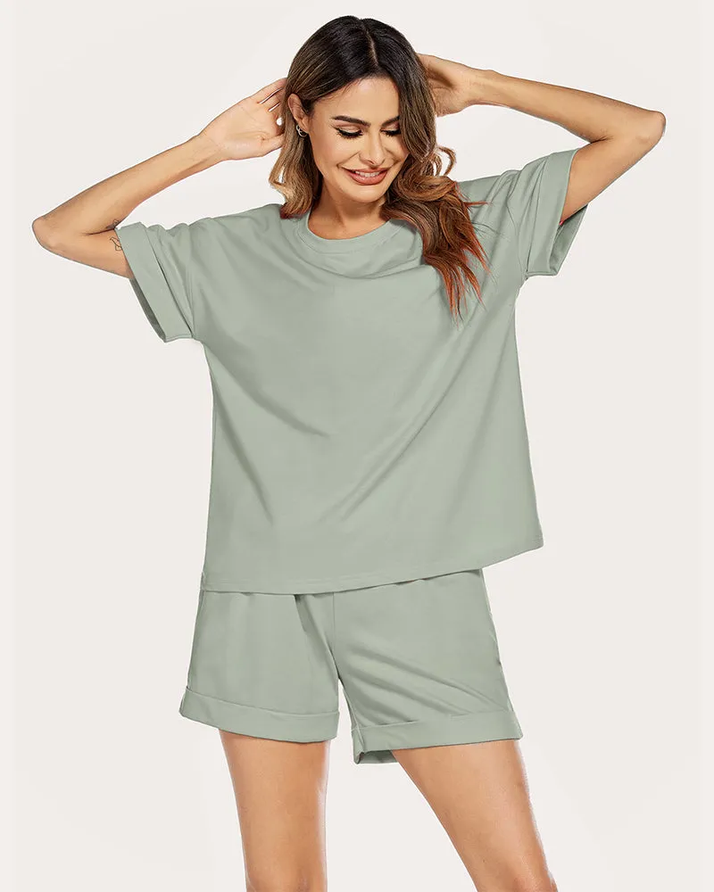 Ekouaer Womens Cotton Lounge Sets Soft Outfits (US Only)