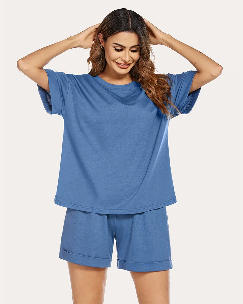 Ekouaer Womens Cotton Lounge Sets Soft Outfits (US Only)