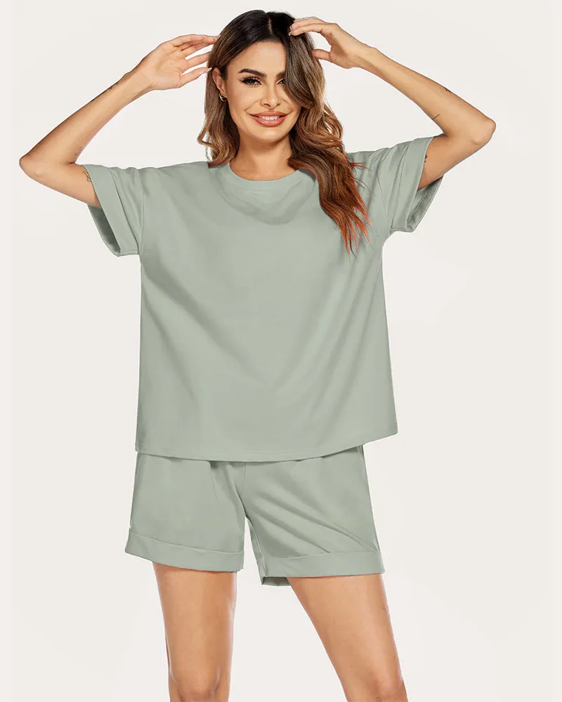 Ekouaer Womens Cotton Lounge Sets Soft Outfits (US Only)