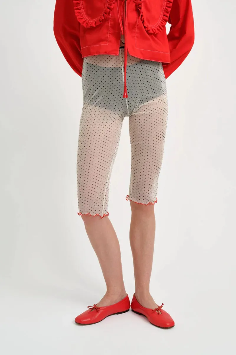 Eliza Faulkner Marcie Mesh Capri Legging (Polkadot)