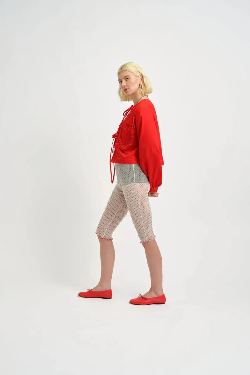 Eliza Faulkner Marcie Mesh Capri Legging (Polkadot)