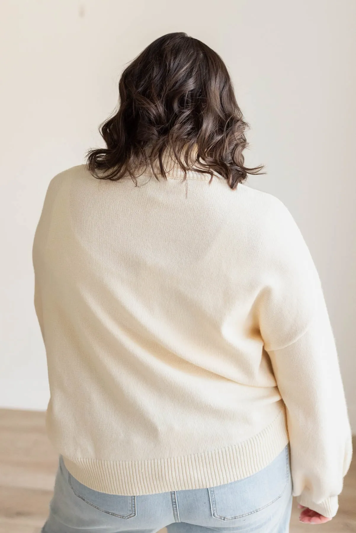 Estella Red Heart Cream Sweater
