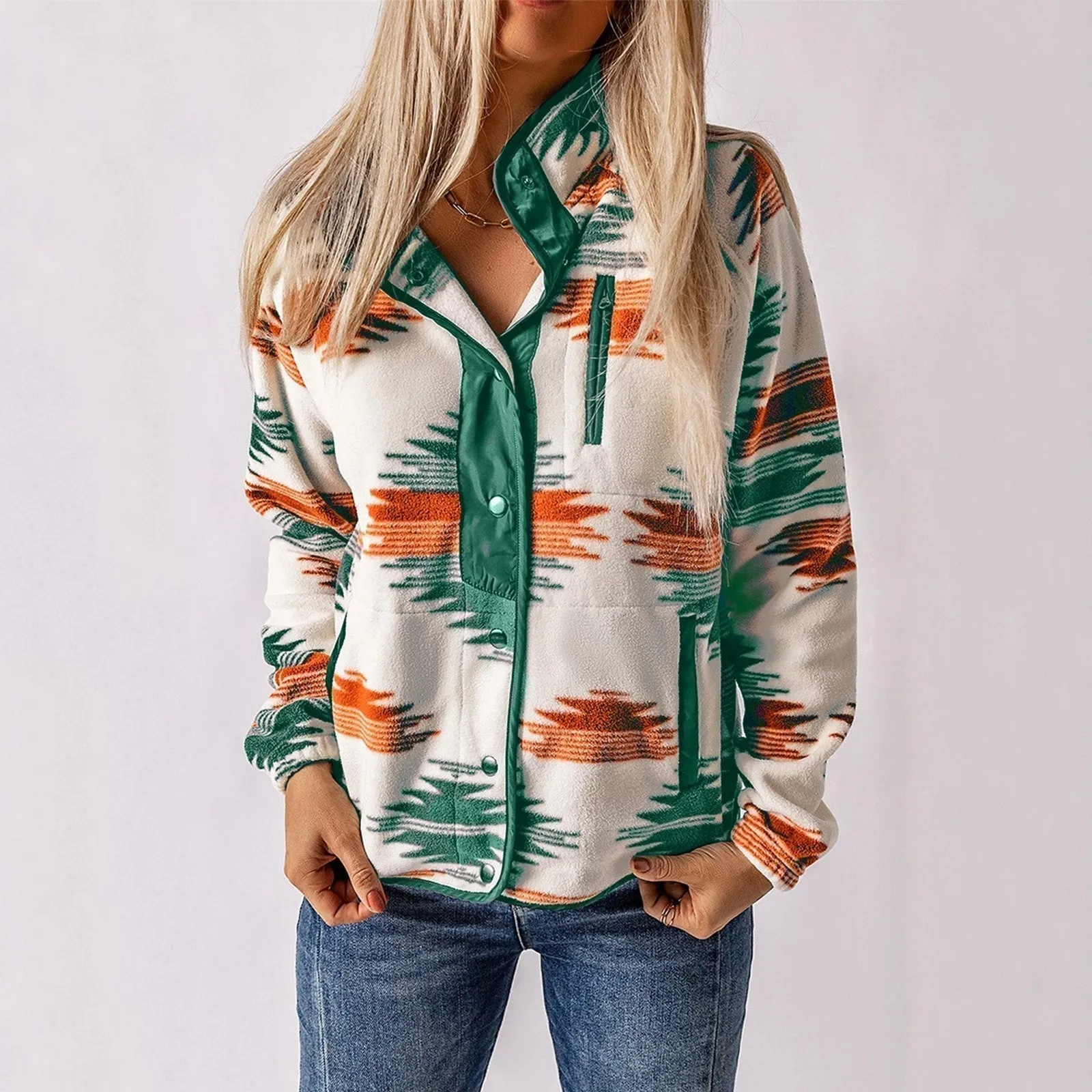 EVETTE  Sophisticated Button-Up Jacket