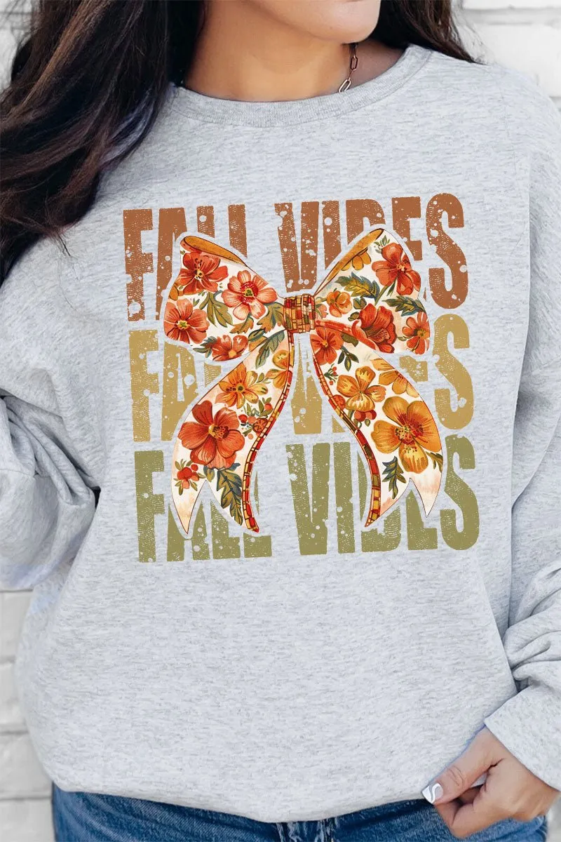 Fall Vibes Floral Coquette Unisex NuBlend Crew Sweatshirt