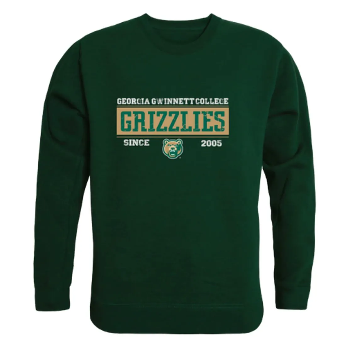 Georgia Gwinnett College Grizzlies Established Fleece Crewneck Pullover Sweatshirt