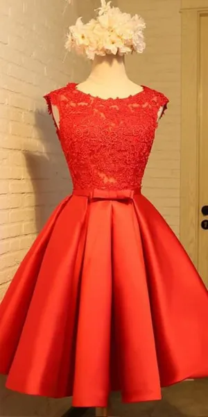 Georgia Homecoming Dresses A-Line Chic Red Short Party Dress CD4642