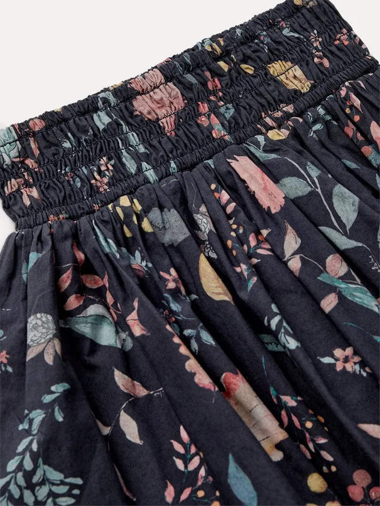 Girl's Cotton Becca Skirt - Dark Navy