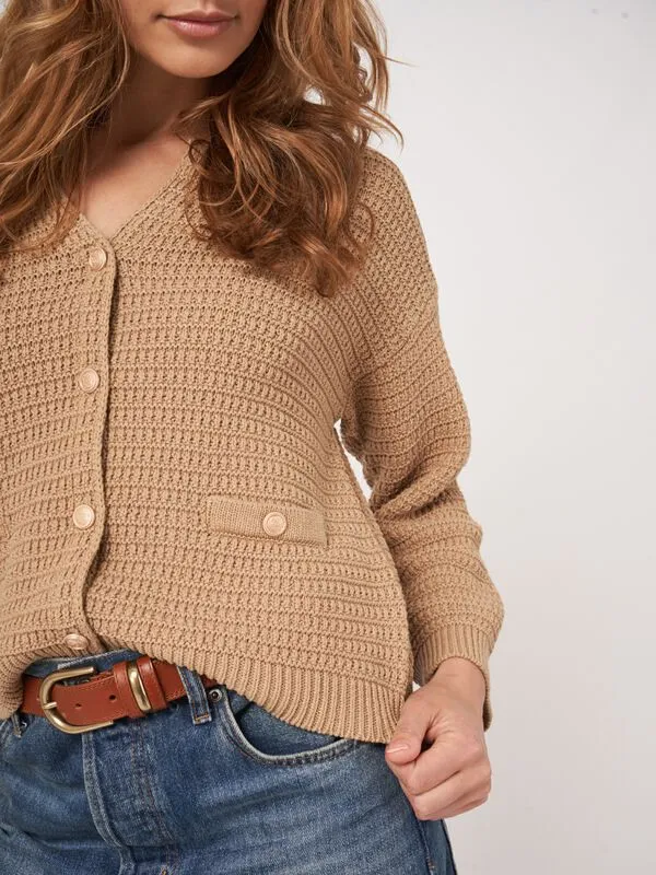 Gold Textured Cardigan