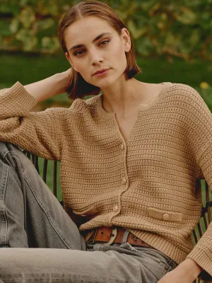 Gold Textured Cardigan
