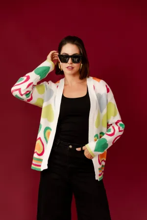 GUIDA White Hearts Cardigan