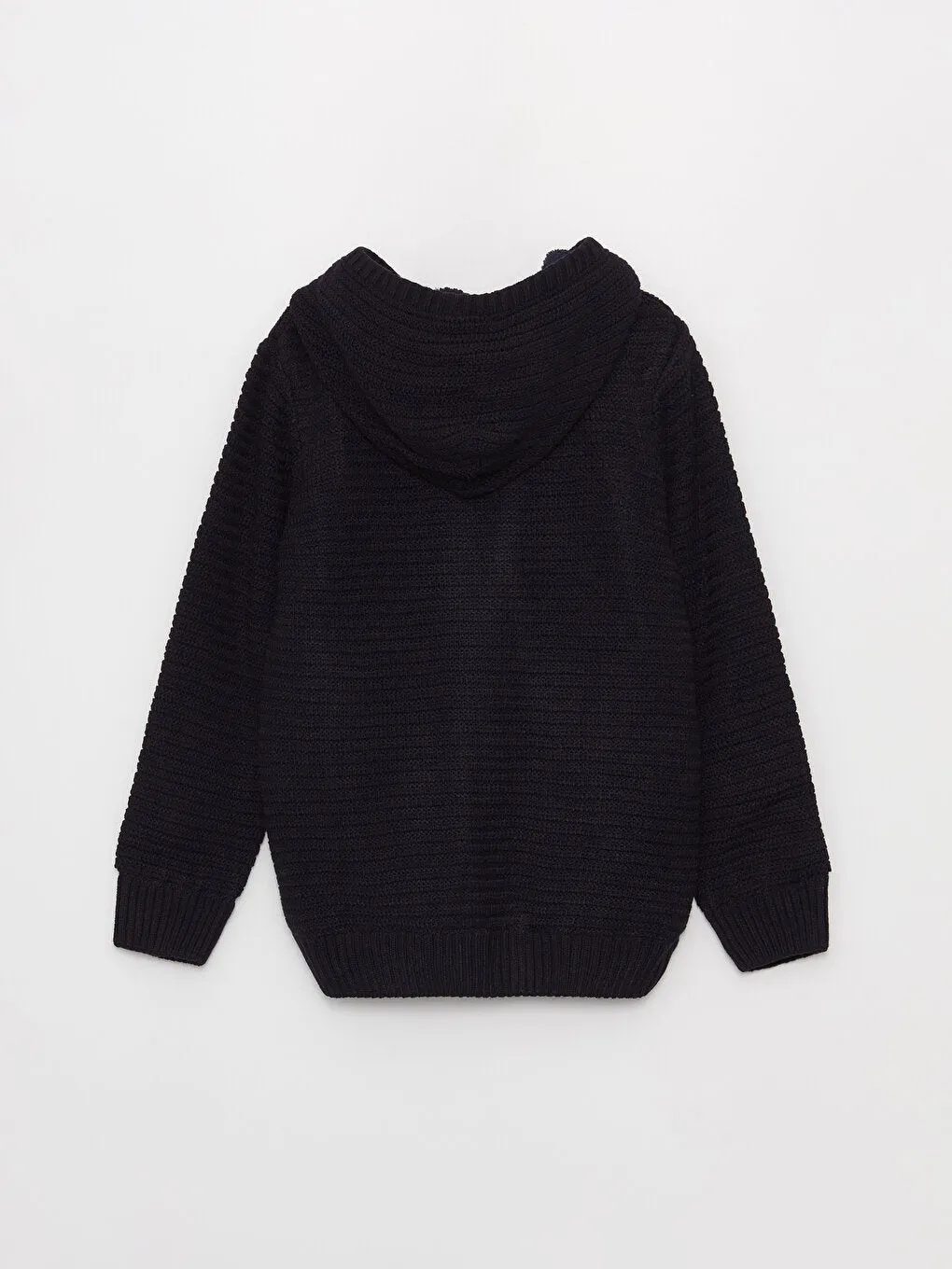 Hooded Basic Long Sleeve Boys Knitwear Cardigan