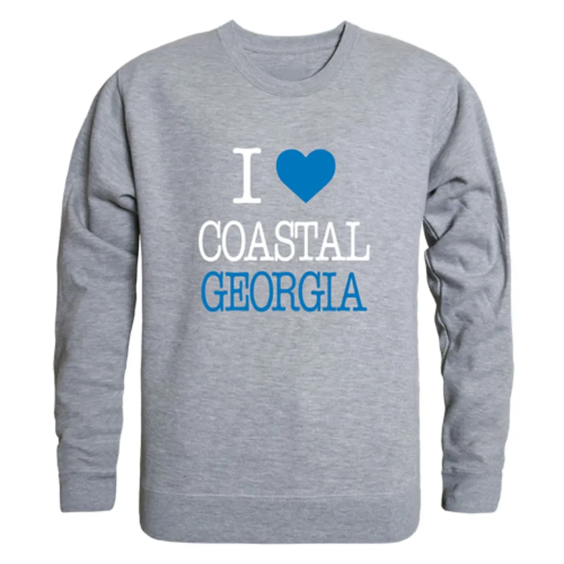 I Love College of Coastal Georgia Mariners Fleece Crewneck Pullover Sweatshirt
